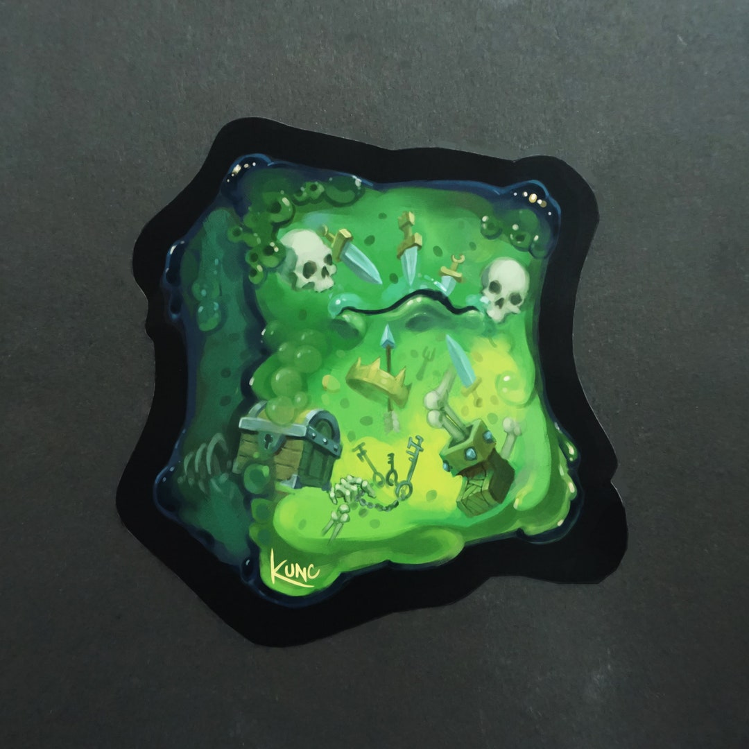 Gelatinous Cube Sticker Dnd Monsters, Chromatic Dragons, Goblin Vinyl Waterproof Sticker