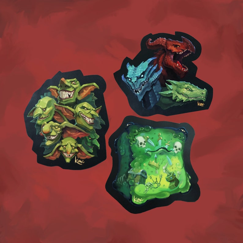 Gelatinous Cube Sticker Dnd Monsters Chromatic Dragons Etsy