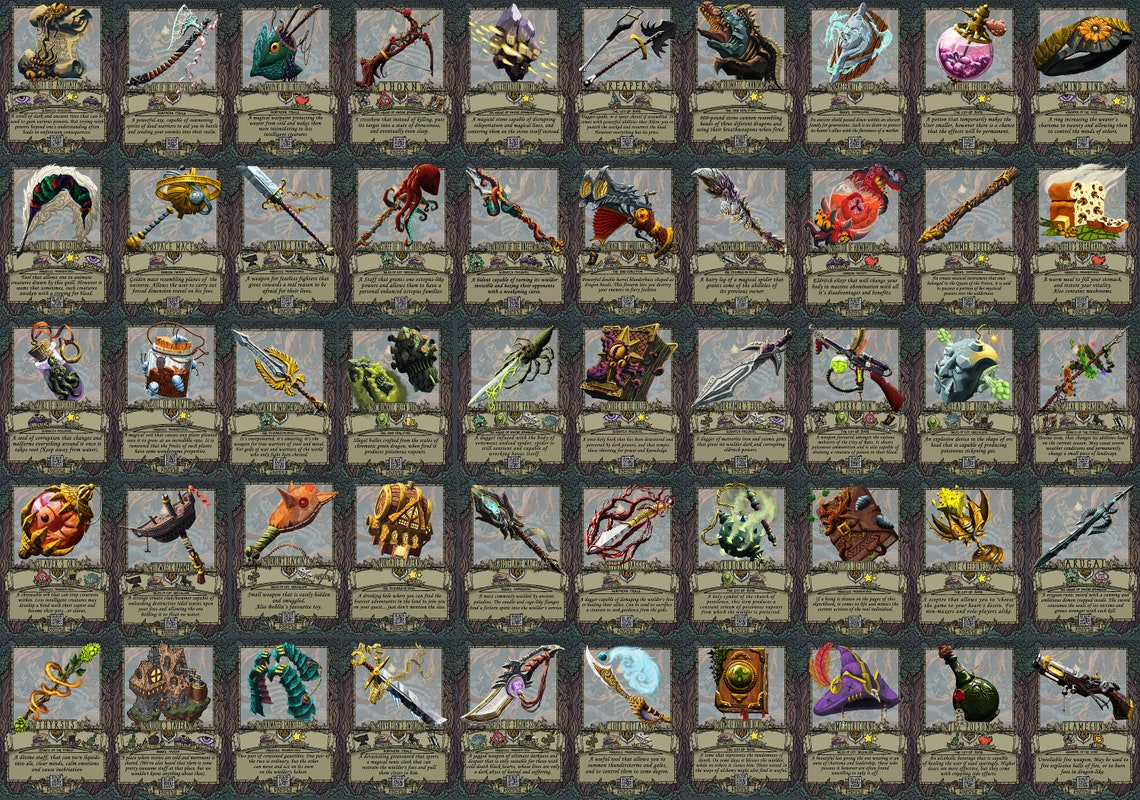 Rudoks D&D Item Cards Etsy