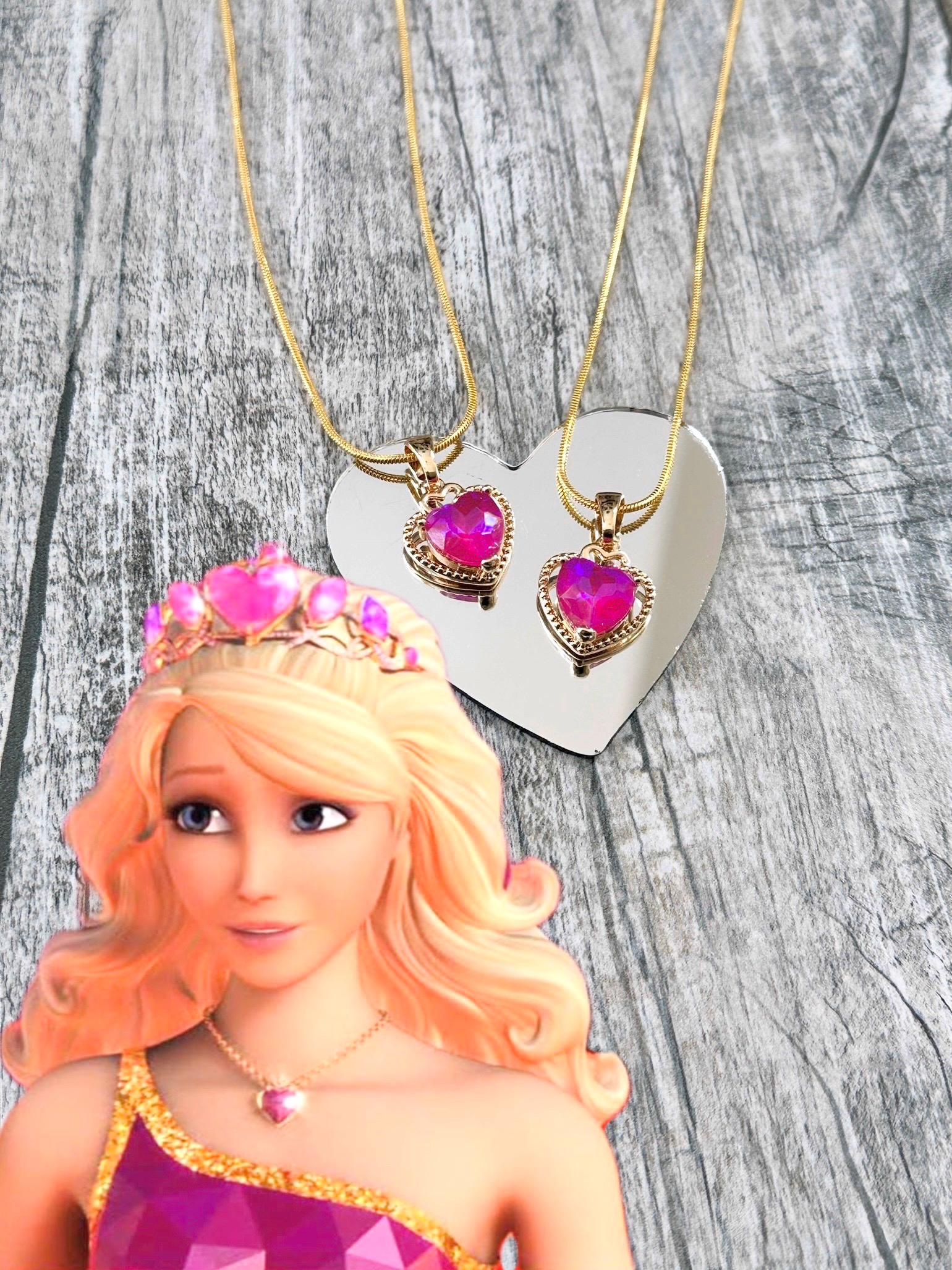 Colgante Collar Castillo De Diamantes Barbie Joyería Collar De