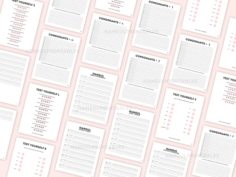 Korean Language Study Packprintable Worksheetskorean for - Etsy
