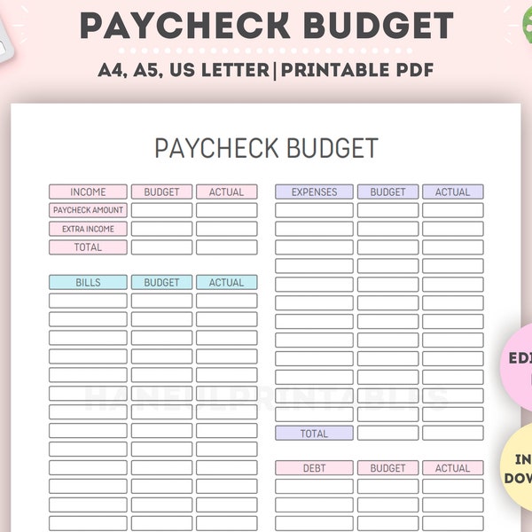 Budget by Paycheck - Etsy