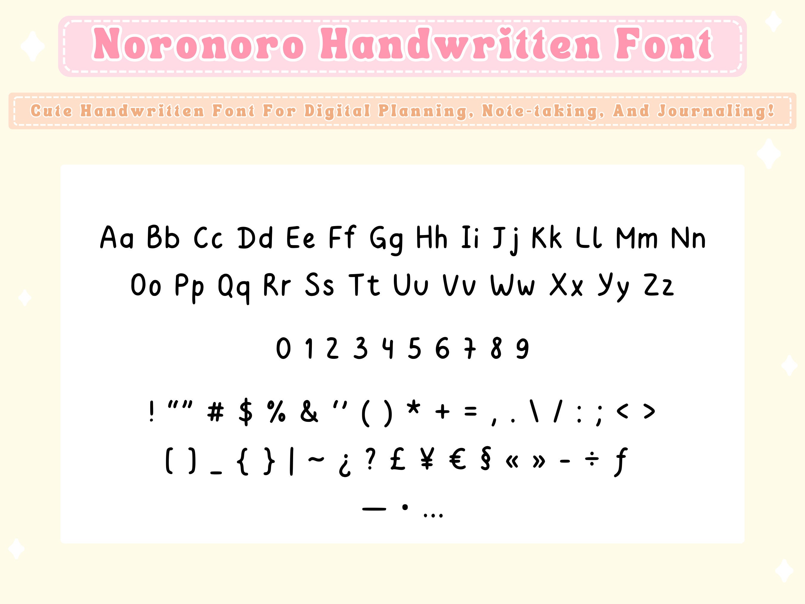 Handwritten Font for Digital Planner, Cute and Neat Handwriting ...