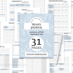 Printable Travel Planner Bundle|Ultimate Travel Journal|Travel Diary|Vacation Planner|Holiday Planner|Trip Itinerary Planner|A4/A5/Letter