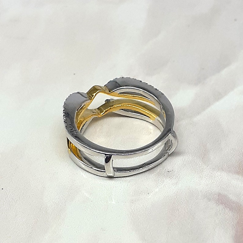 Enhancer Ring Engagement Enhancer Guard Ring Diamond Wedding Etsy