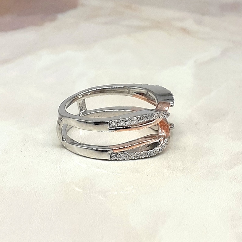 Enhancer Ring Engagement Enhancer Guard Ring Diamond Wedding Etsy