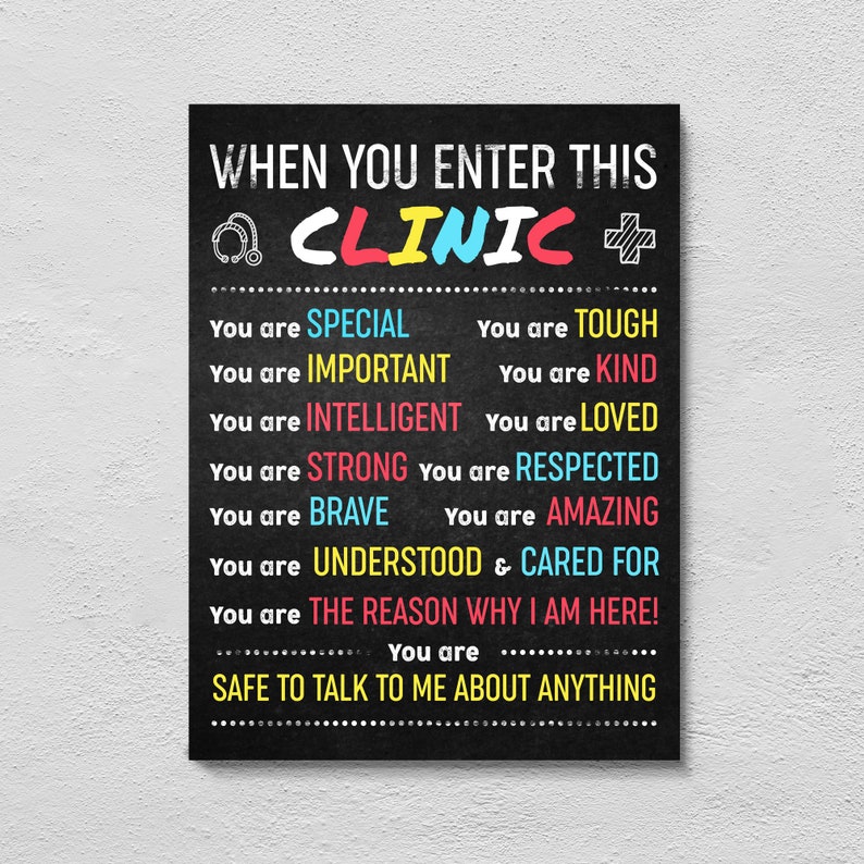 School Health Office Poster Pediatric Clinic Decor School Etsy