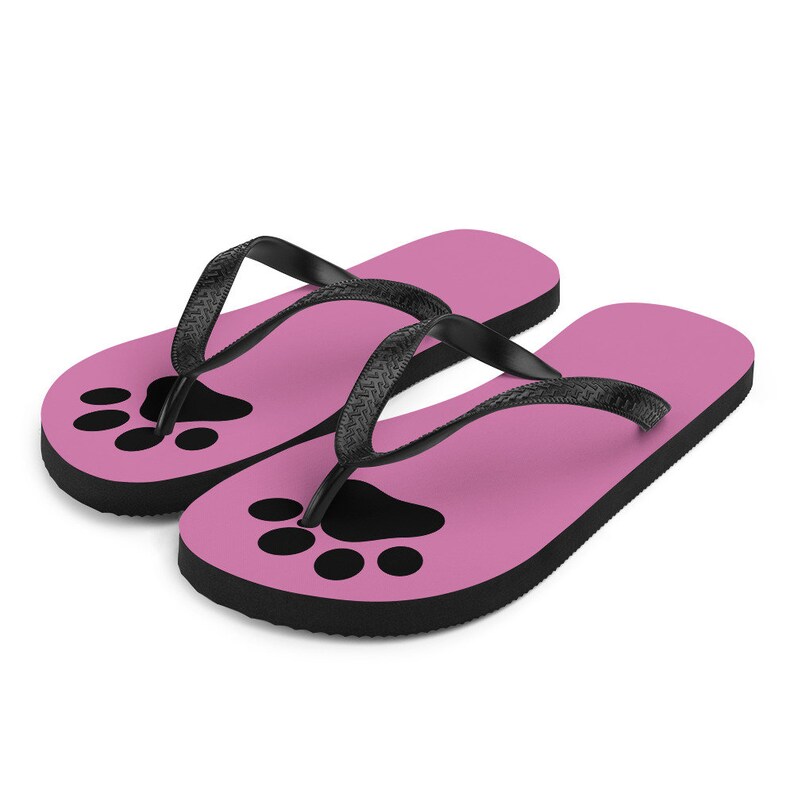 Cat Paws Flipflops Etsy