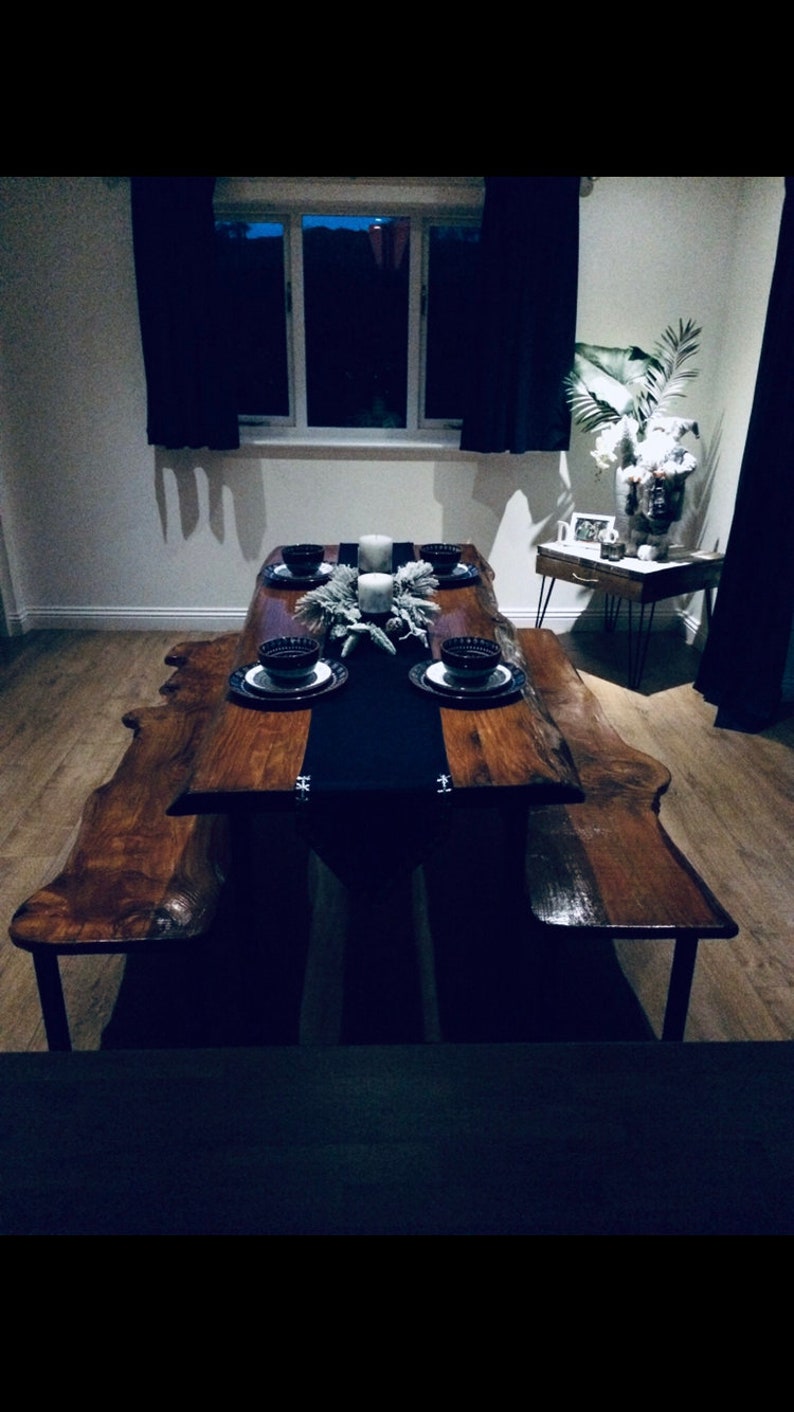 Bespoke One of a Kind Unique Handmade Dining Table and Bench Etsy