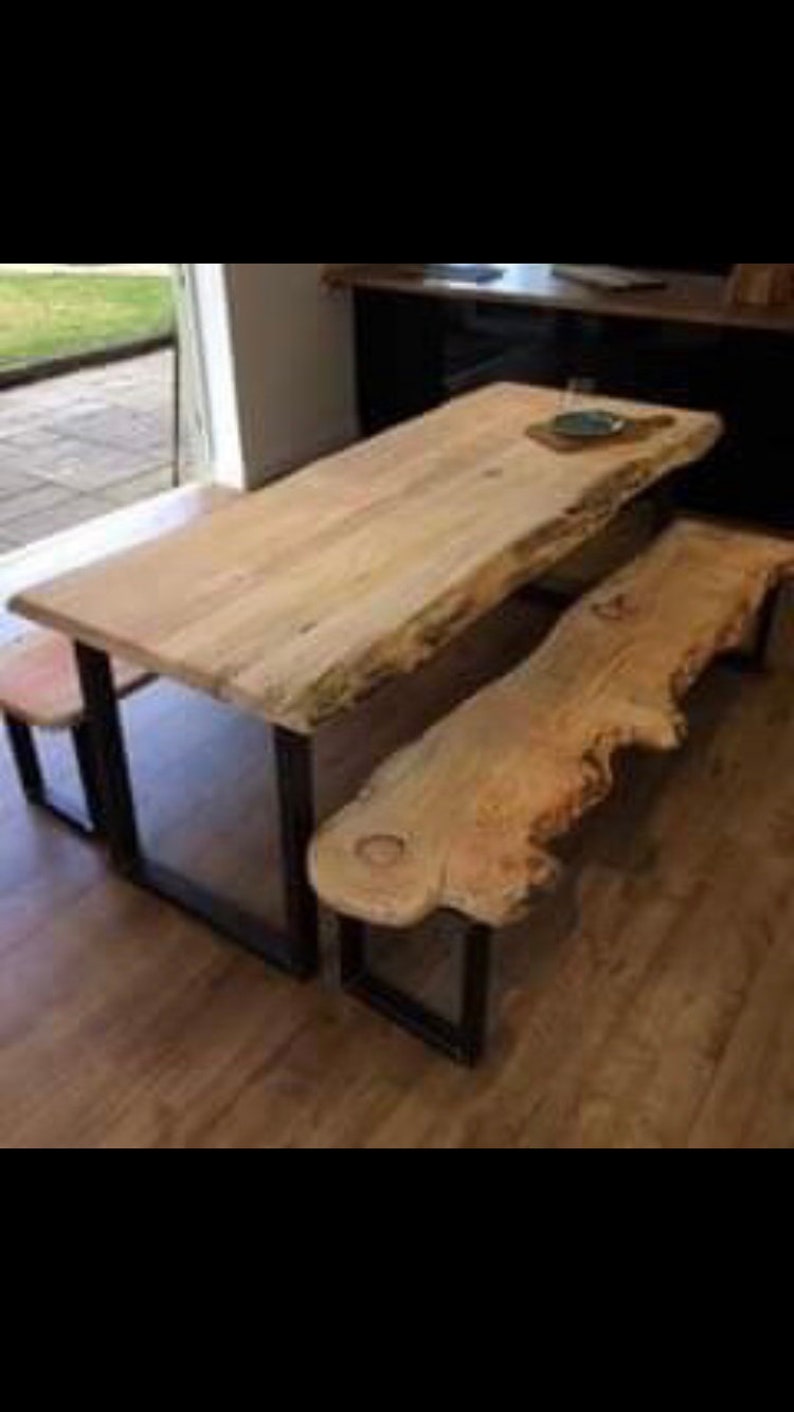 Bespoke One of a Kind Unique Handmade Dining Table and Bench Etsy