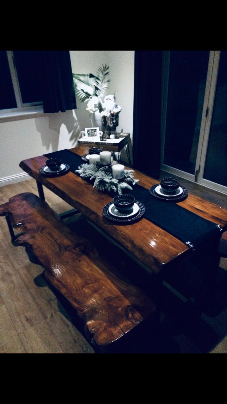 Bespoke One of a Kind Unique Handmade Dining Table and Bench Etsy
