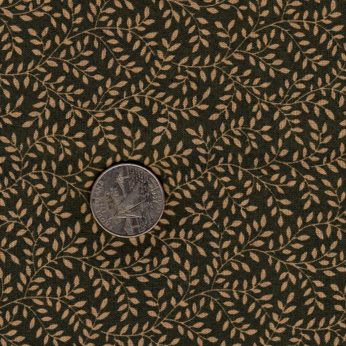 Sage Green Leaf Vines on Dark Muted Green VIP Cranston Print Etsy