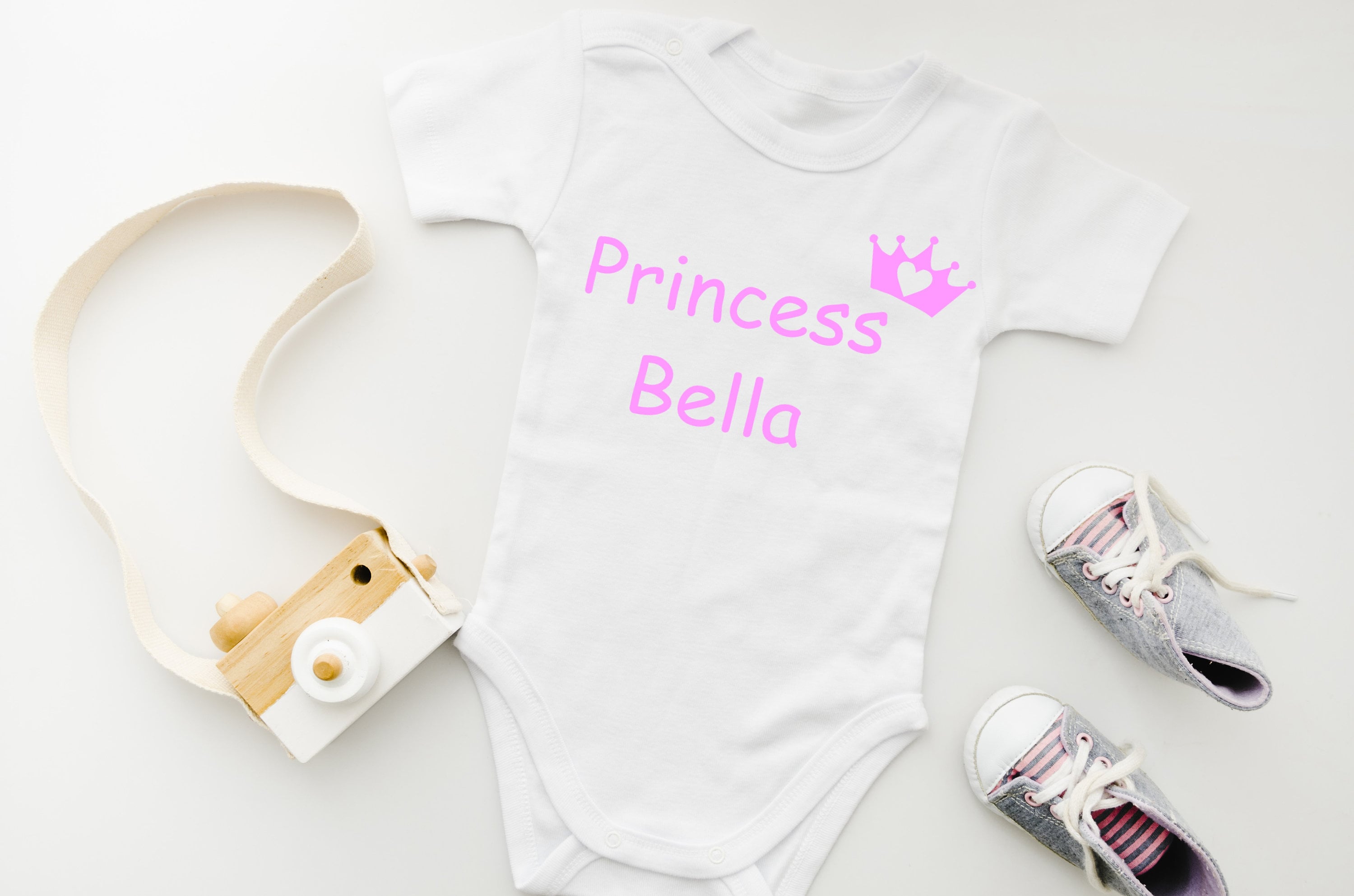 PERSONALISED Baby Grow Sleep suit Prince Princess NEWBORN 12 MONTHS Free P/&P