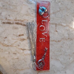 La chiave del mio cuore Rosso Glitter Epoxy Segnalibro Regalo di San Valentino