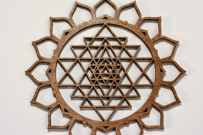 SRI YANTRA Sacred Geometry for Wall Art Wood Laser cut Etsy