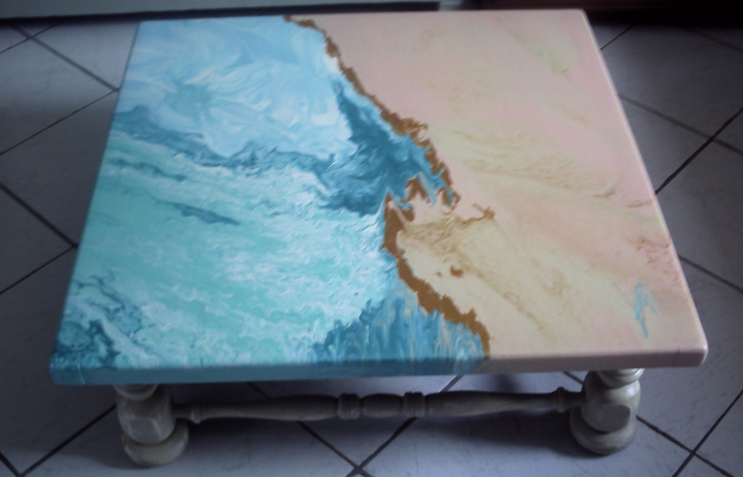 Tables Customisés de Peinture Abstraite