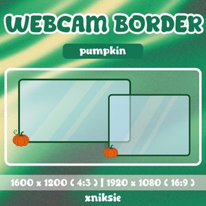 Kürbis Stream Webcam Rand, Spielaufnahme Rahmen, Twitch Halloween Theme, gruselig, Vtuber-Asset, Streamer Pack, Overlays