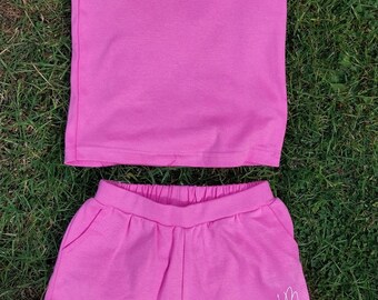 Girls frilled shorts set