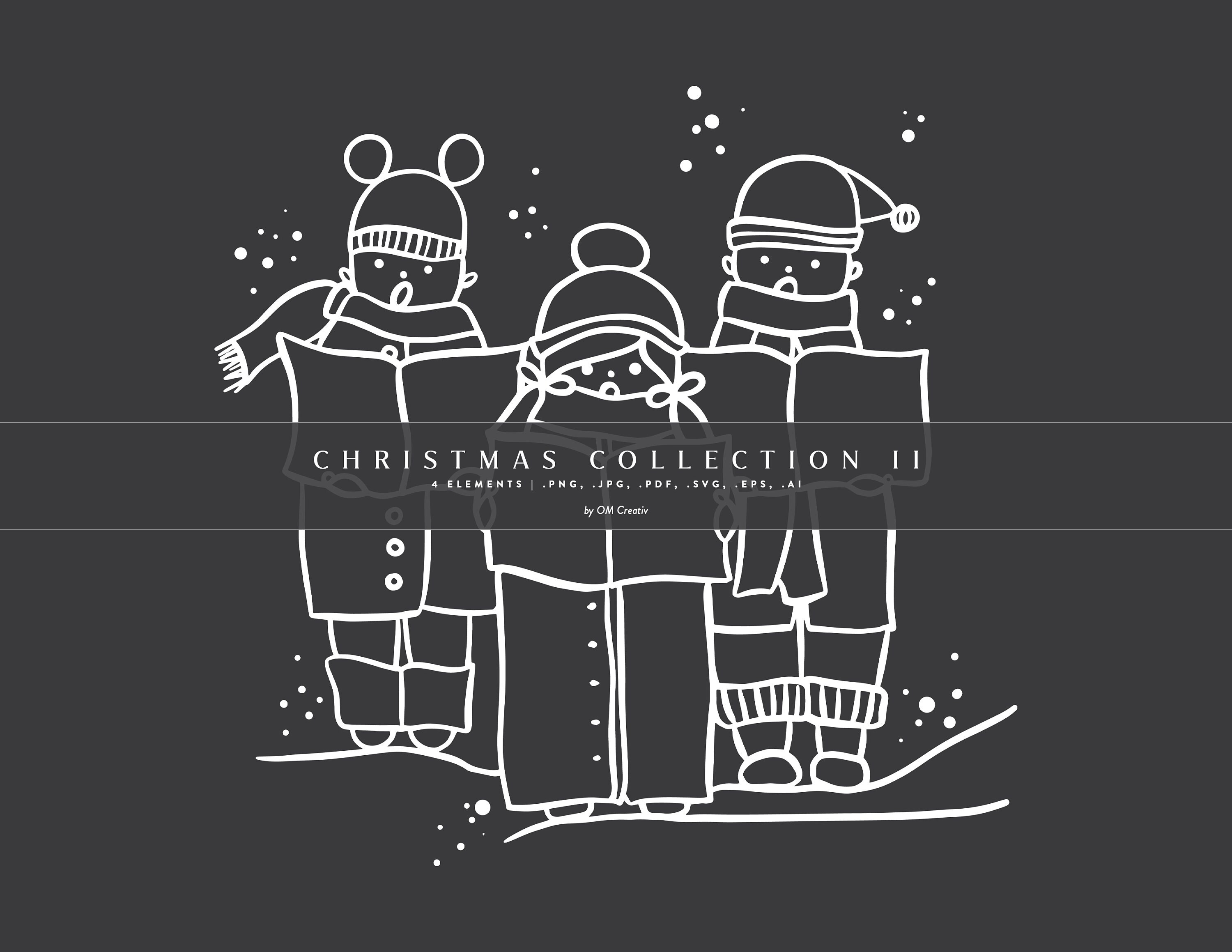 Christmas Carolers PNG, Children Caroling, Children Singing, Christmas ...