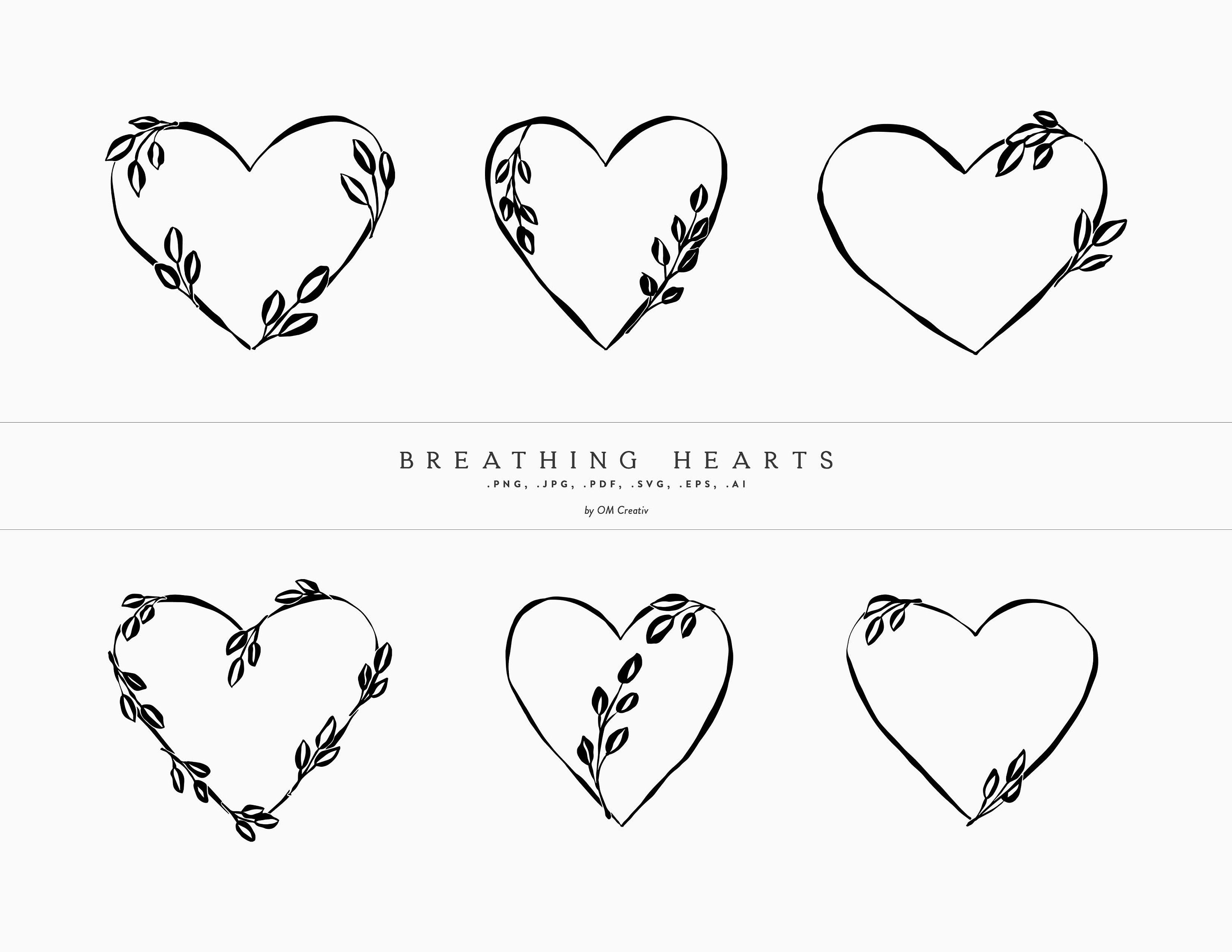 Heart SVG, Love Svg, Floral Frame Svg, Heart Wreath Svg, Heart Clipart