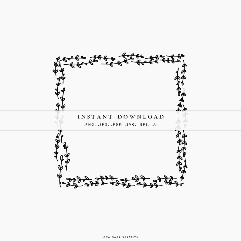 Download SVG Leafy Wreath Vector Square Wreath Geometric Rectangle ...