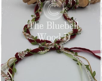 Handfasting cord / handfasting wedding / Handfasting Ceremony / Handfasting cords / wedding / Burgundy / woodland wedding / bohemian
