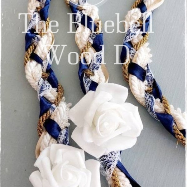 Handfasting cord / handfasting wedding / Handfasting  Ceremony / Handfasting cords / wedding / romantic / boho / blue / gold