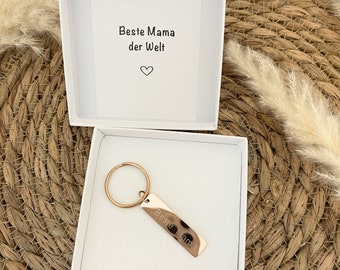 Beste Mama der Welt Personalisierter Schlüsselanhänger Rosegold in Geschenkbox Geschenk Muttertag, Geschenk Mama Beste Mama Geburtstag