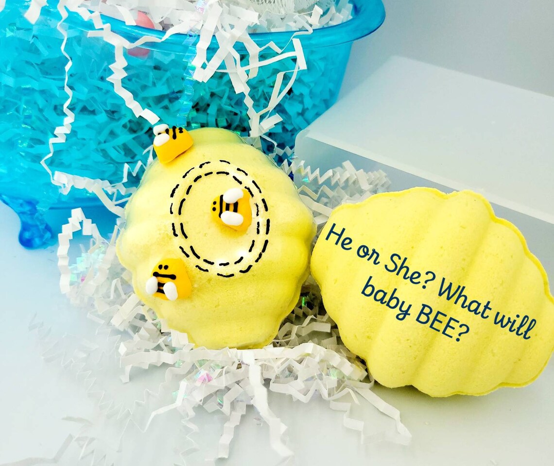 Bath Bomb. Gender Reveal Bath Bomb. What will baby BEE Bee Etsy