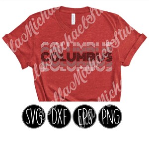 Columbus Ohio Echo - .svg .png .pdf .eps .dxf - Instant Download - Cut File