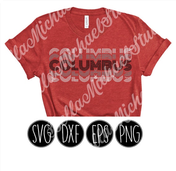 Columbus Ohio Echo - .svg .png .pdf .eps .dxf - Instant Download - Cut File