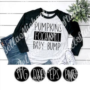 PUMPKINS football BABY BUMP - .svg .png .pdf .eps .dxf - Instant Download - Cut File