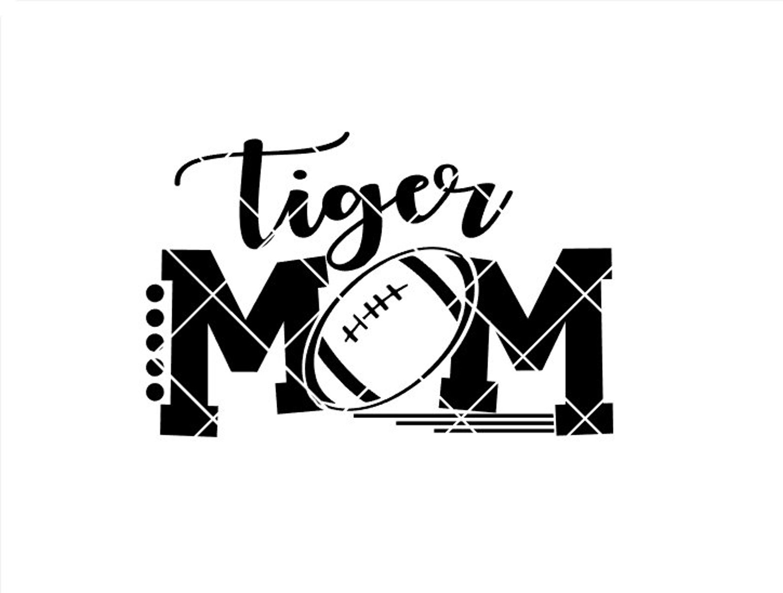 Tiger Mom Football .svg .png .pdf .eps .dxf Instant | Etsy
