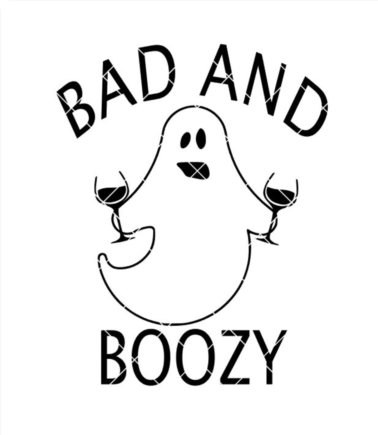 Bad and Boozy Ghost .svg .png .pdf .eps .dxf Instant | Etsy