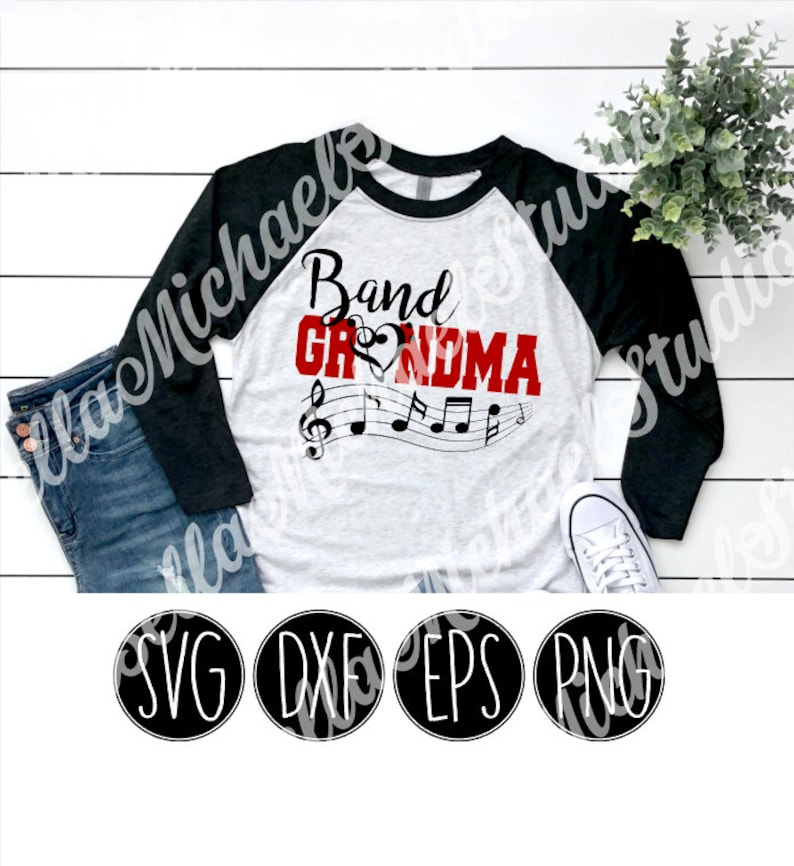 Instant Download Band Grandma Cut File .svg .png .pdf .eps .dxf