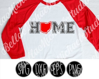 Home OHIO - .svg .png .pdf .eps .dxf - Instant Download - Cut File