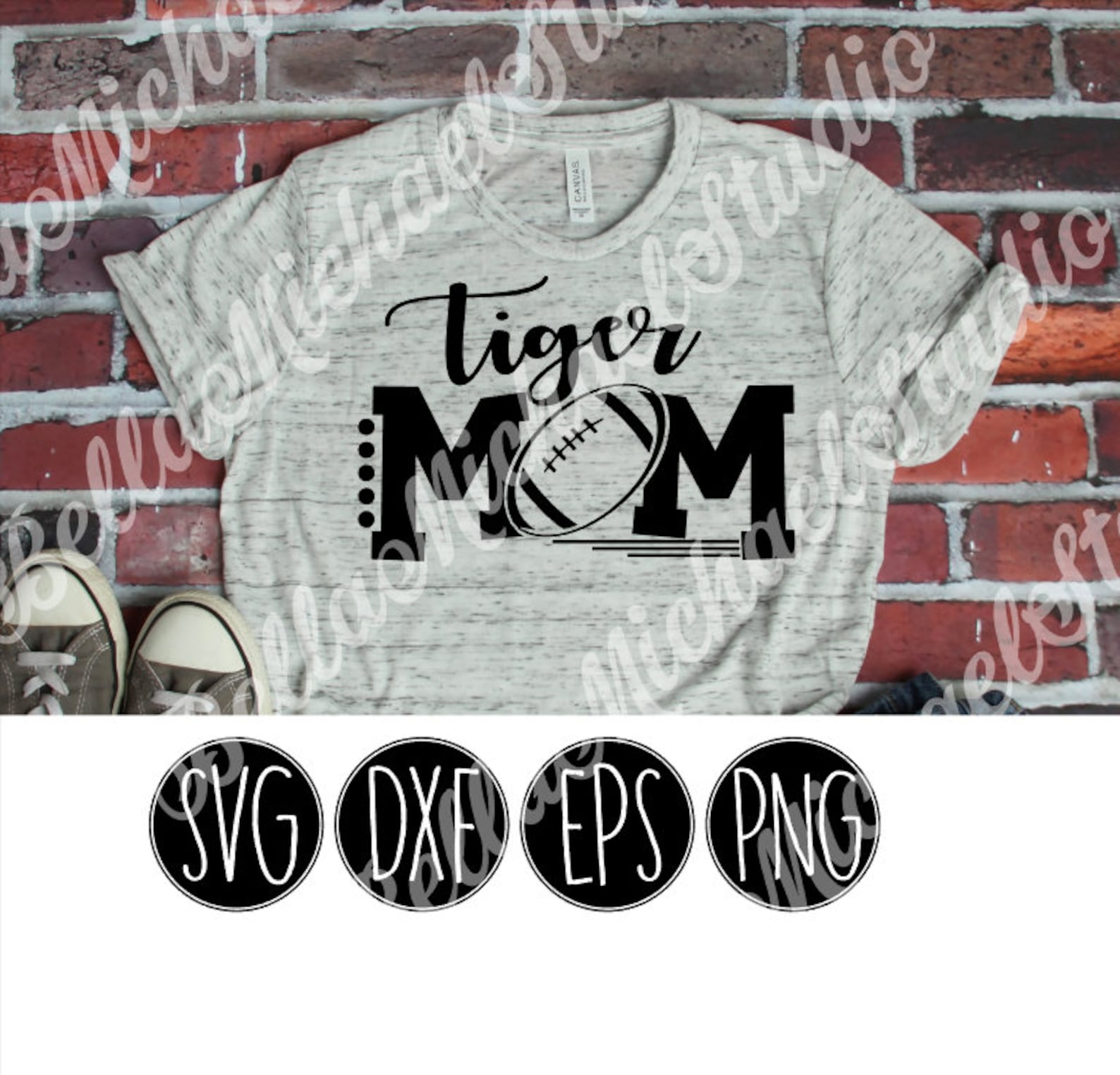 Tiger Mom Football .svg .png .pdf .eps .dxf Instant | Etsy