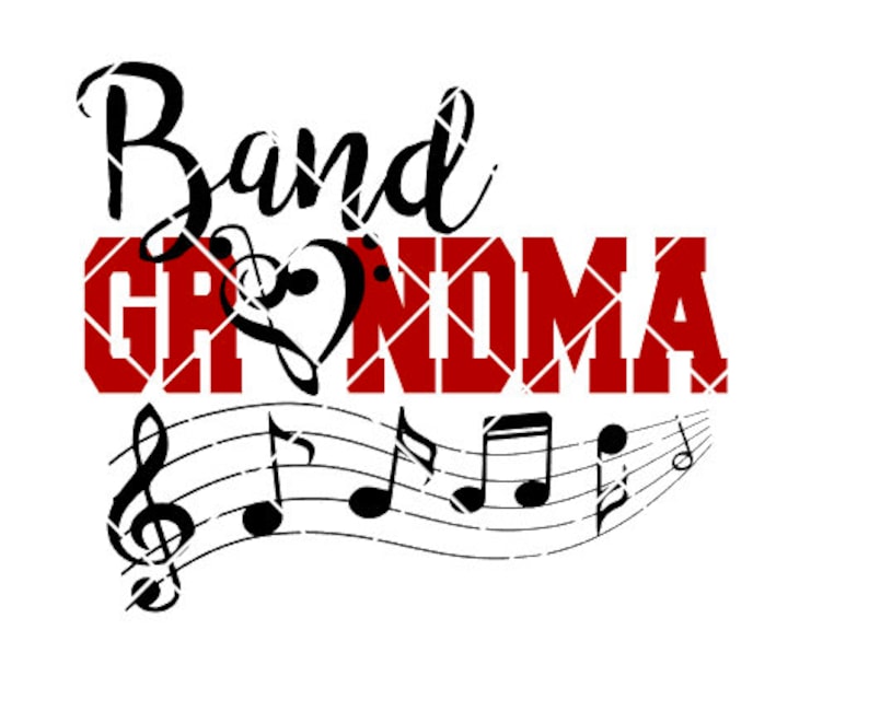 Instant Download Band Grandma Cut File .svg .png .pdf .eps .dxf