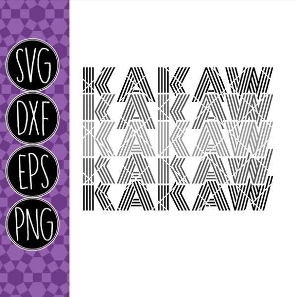 KaKaw Echo - .svg .png .pdf .eps .dxf - Instant Download - Cut File