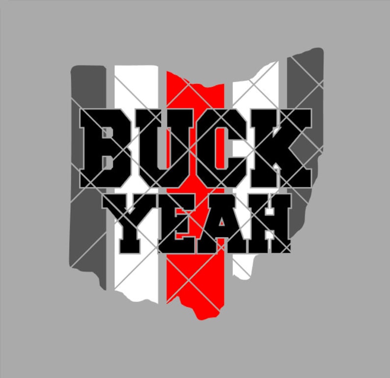 Buck Yeah Ohio Stripes State - .svg .png .pdf .eps .dxf - Direkt nedladdning - Klipp fil bild 1