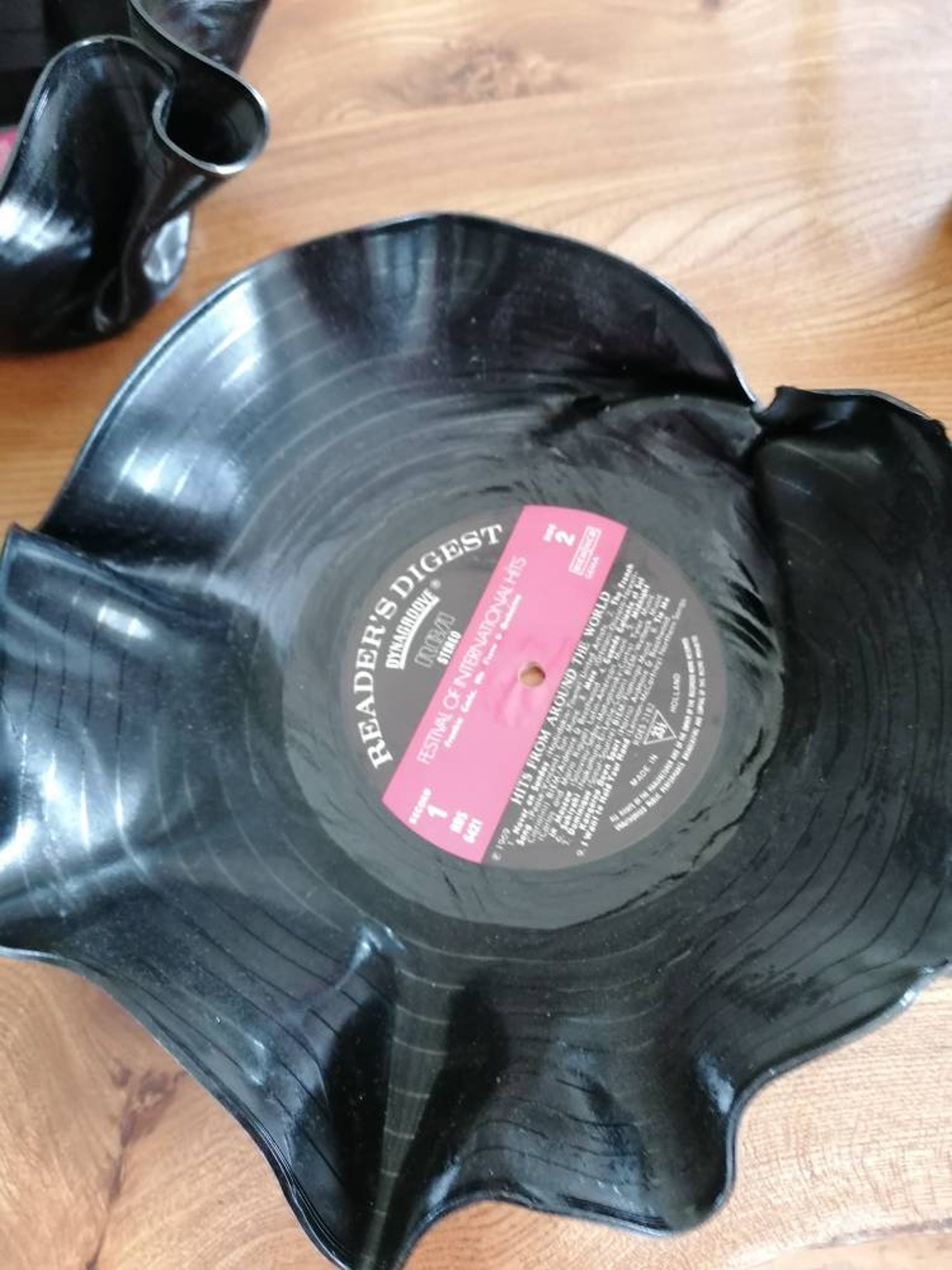 Vinyl Record Bowl vintage original LP Etsy