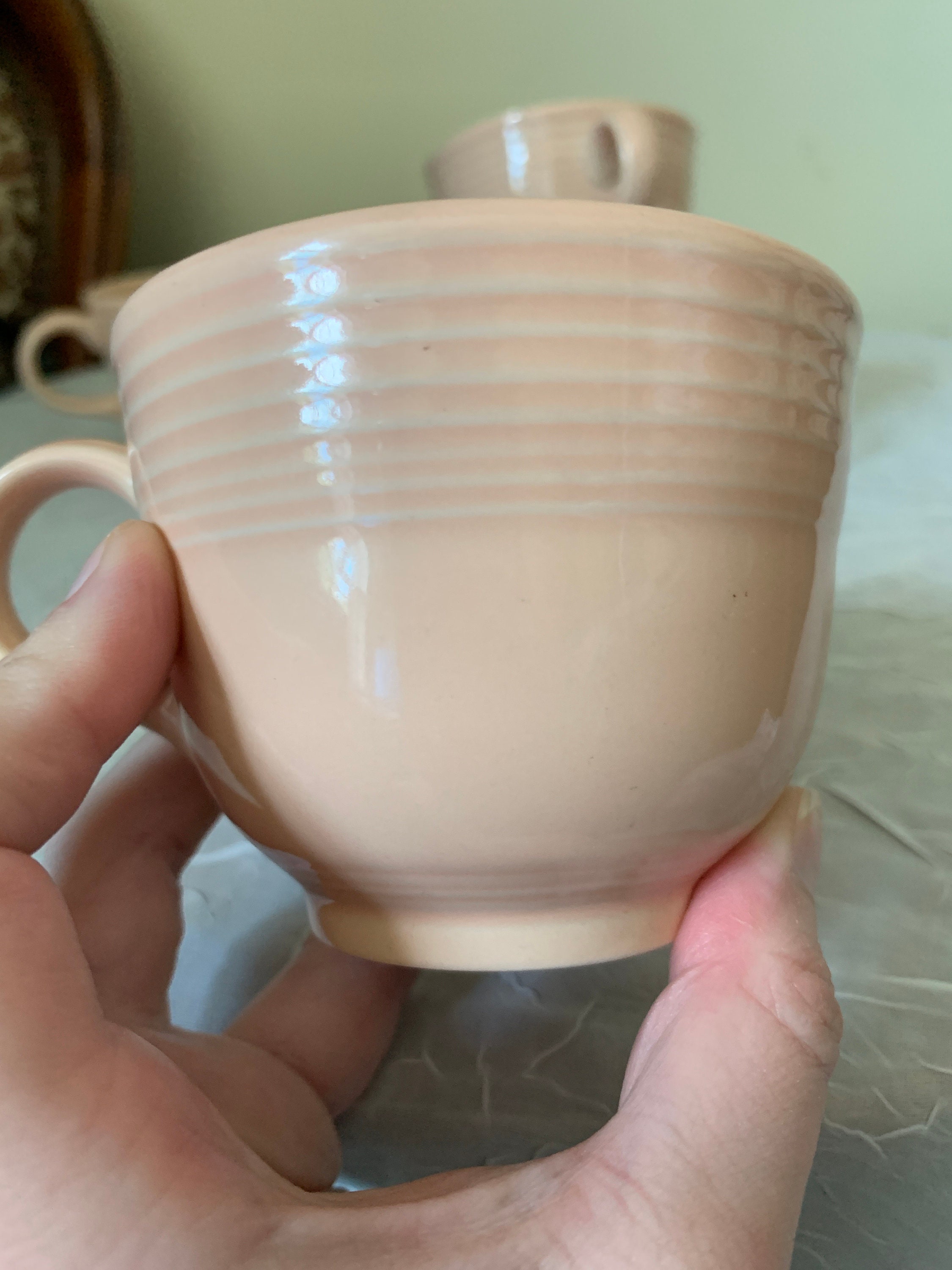4 Pink Fiestaware Cups Etsy