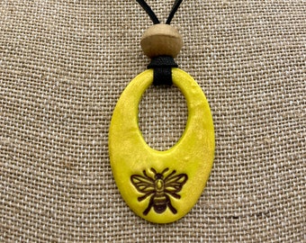Bumblebee Necklace - Bee charm Jewelry - Honey Bee Pendant -Handmade Jewelry