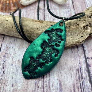 Sea Turtle Necklace - Tropical Turtle Jewelry - Beach Bum Necklace - Handmade Jewelry