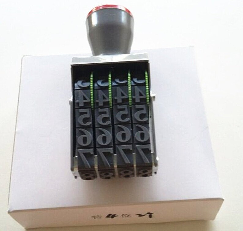 Numbers Digit rotary stamp 2 / 3 / 4 rows Etsy
