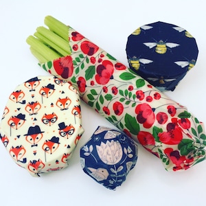 Beeswax wraps - Selection of designs - Made in Ireland - reusable food wrap, plastic free gift