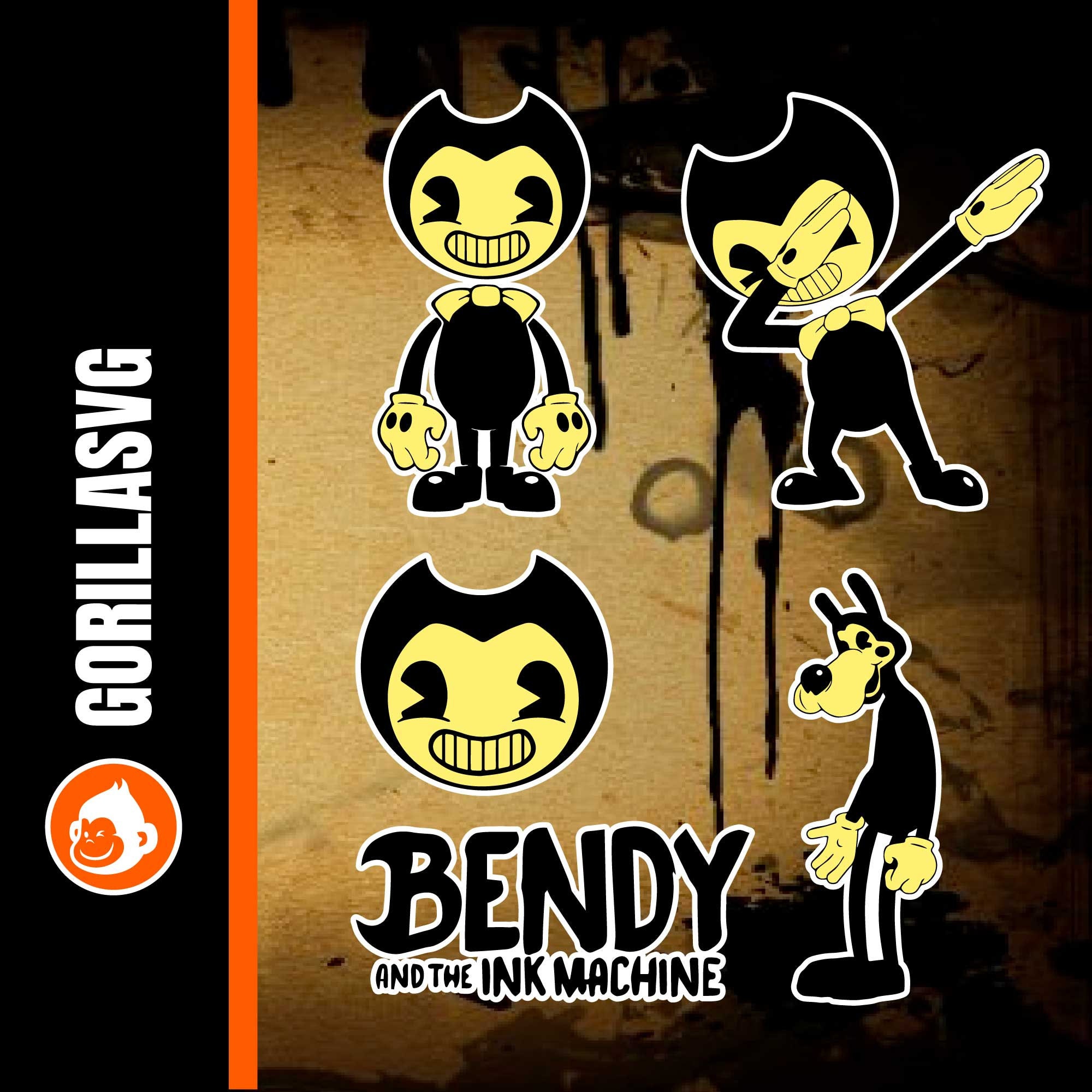 Bendy And The Ink Machine Svg Eps Jpeg Png Ai Pdf Etsy