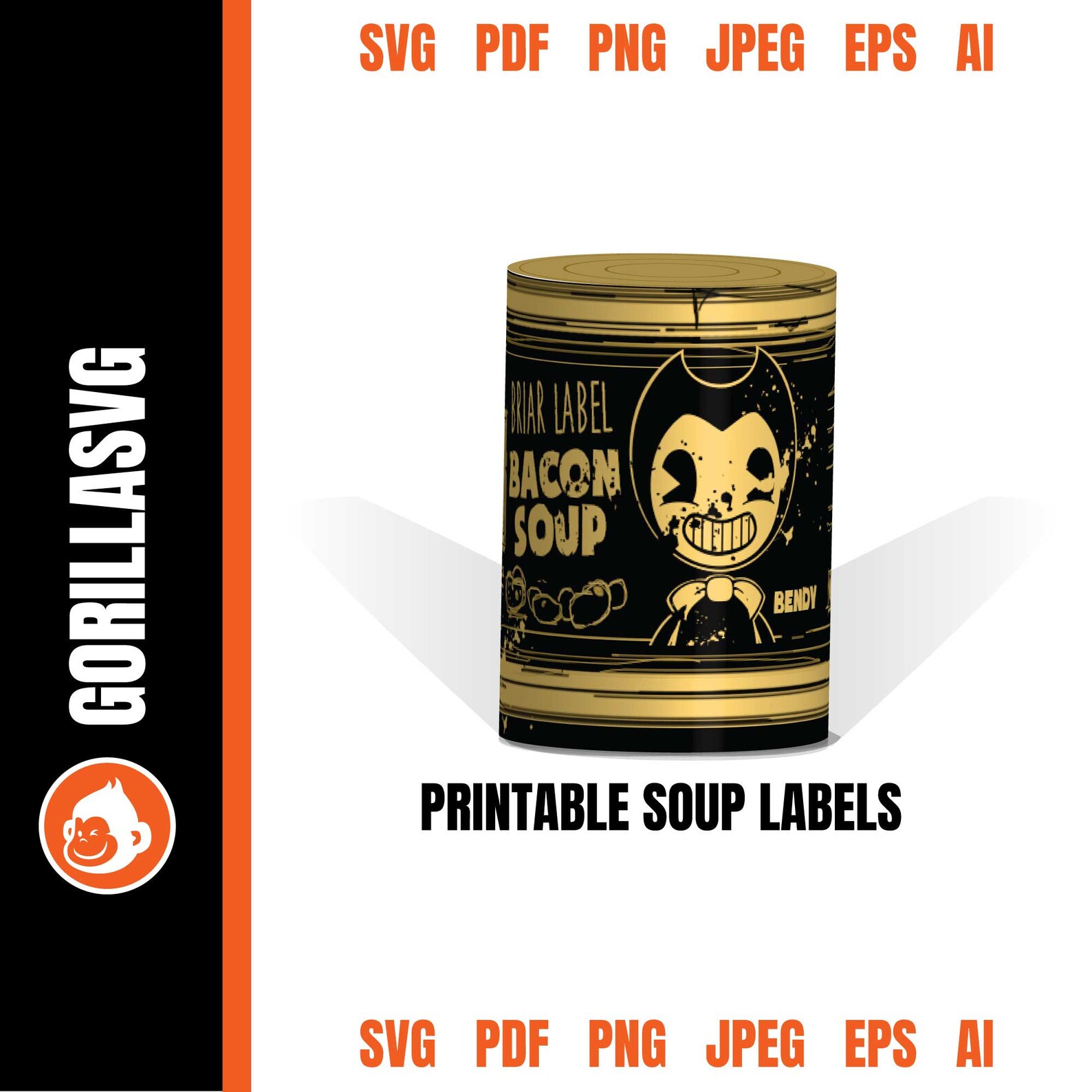 Bendy Bacon Soup Labels Make your own Bacon Soup | Etsy