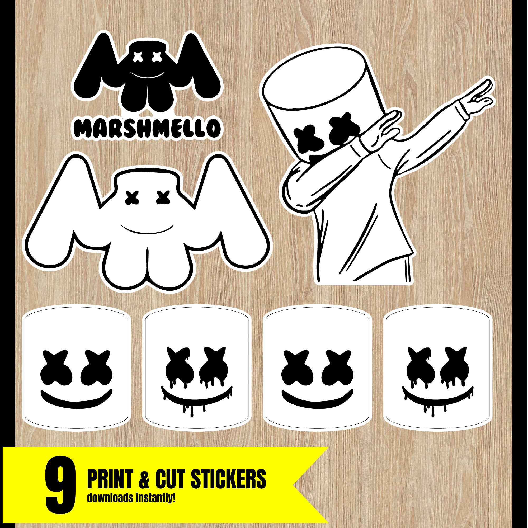 Dj Marshmello SVG File .Svg .PDF .Jpg .Eps .Png .AI Etsy