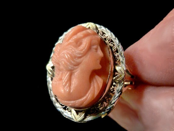 Etsy store cameo ring